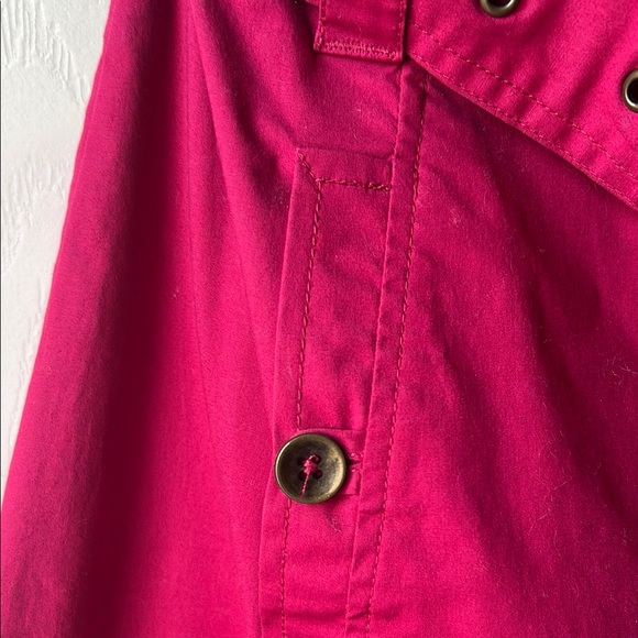 Anthropologie Maeve Fuchsia Trench Coat Dress - Picture 4 of 9